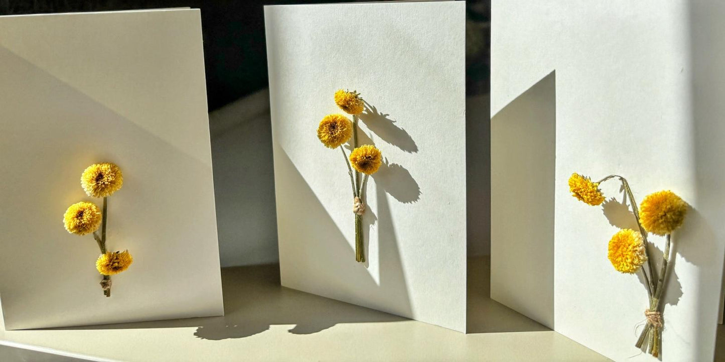 Felicitări cu flori naturale | Sori Galbeni