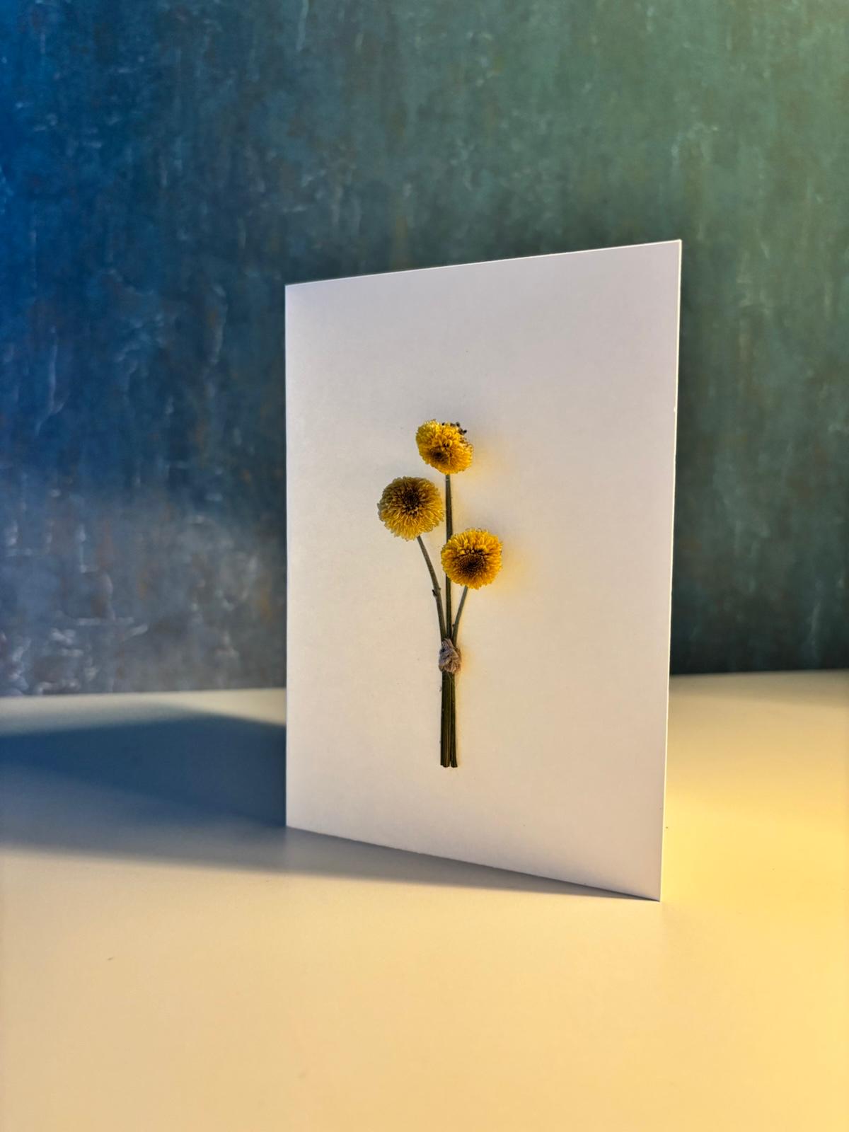 Felicitări cu flori naturale | Sori Galbeni